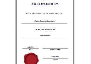 Template for A Certificate Of Achievement 40 Great Certificate Of Achievement Templates Free