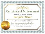 Template for A Certificate Of Achievement Certificate Of Achievement Free Templates Easy to Use
