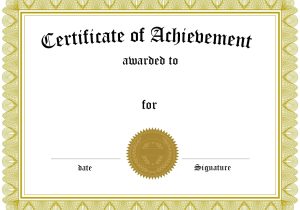 Template for A Certificate Of Achievement Free Customizable Certificate Of Achievement