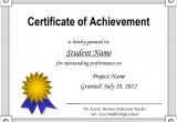 Template for A Certificate Of Achievement Printable Certificate Of Achievement Certificate Templates