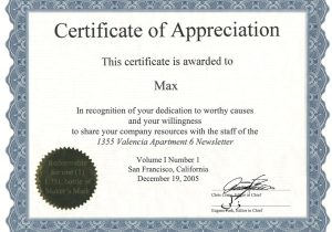 Template for A Certificate Of Appreciation Certificate Of Appreciation Template Word Pdf