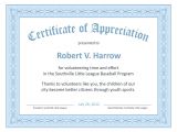 Template for A Certificate Of Appreciation Certificate Templates