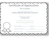 Template for A Certificate Of Appreciation Free Certificate Of Appreciation Templates Certificate