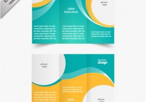 Template for Brochure Free Download Blue and Yellow Brochure Template Vector Free Download