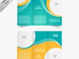 Template for Brochures Free Download Blue and Yellow Brochure Template Vector Free Download