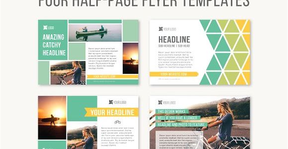 Template for Half Page Flyer Four Half Page Flyer Templates Templates On Creative Market