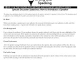 Template for Introducing A Speaker Template for Introducing A Speaker 7 Special Occasion
