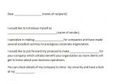 Template for Introducing Yourself 40 Letter Of Introduction Templates Examples