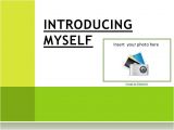 Template for Introducing Yourself Introducing Myself Template