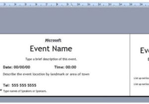Template for Making Tickets Microsoft Publisher Ticket Template Ticket Template