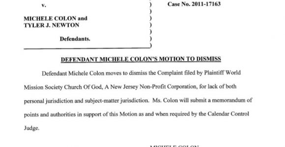 Template for Motion to Dismiss Colon Motion to Dismiss Wmscog Vs Colon Newton Va 2011