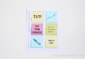 Template for Printing On Post It Notes Printable Post It Notes Free Layout to Print and Make