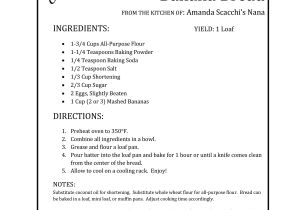 Template for Recipes In Word Recipe Card the Scacchi House