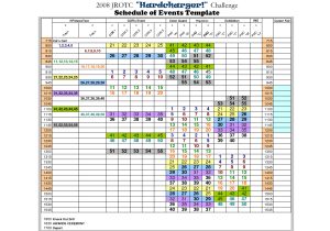 Template for Schedule Of events 7 Schedule Of events Template Procedure Template Sample