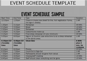 Template for Schedule Of events event Schedule Templates Word Excel Samples