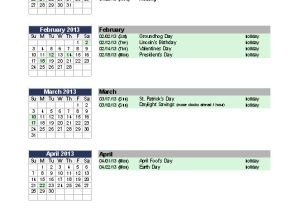 Template for Schedule Of events Excel Templates