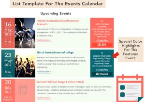 Template for Schedule Of events the events Calendar Shortcode and Templates WordPress org