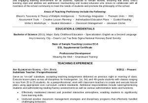 Template for Teacher Resume Elementary Teacher Resume Template 7 Free Word Pdf
