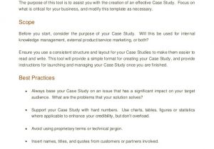 Template for Writing A Case Study Case Study Template