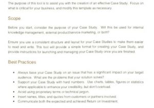 Template for Writing A Case Study How to Write A Case Study with Examples at Kingessays C
