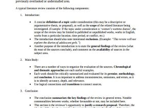 Template for Writing A Literature Review 8 Sample Literature Reviews Sample Templates