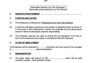 Template Of A Contract Of Employment 8 Employment Contract Templates Free Sample Example