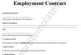 Template Of A Contract Of Employment Printable Sample Employment Contract Sample form Laywers