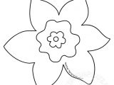 Template Of A Daffodil Daffodil Design In Black and White Easter Template