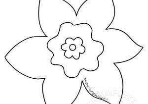 Template Of A Daffodil Daffodil Design In Black and White Easter Template