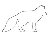 Template Of A Fox Arctic Fox Pattern Use the Printable Outline for Crafts