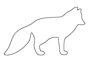 Template Of A Fox Arctic Fox Pattern Use the Printable Outline for Crafts
