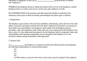 Template Of An Employment Contract Employment Contract 9 Download Documents In Pdf Doc