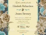 Template Of Wedding Invitation Card A Wedding Invitation Template Adorned with Floral Elements