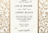Template Of Wedding Invitation Card Vintage Wedding Invitation Template with Golden Floral Backg