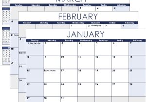 Templates by Vertex42.com Excel Calendar Template for 2019 and Beyond