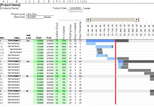 Templates by Vertex42 Com Free Gantt Chart Template for Excel