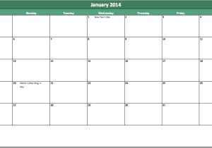 Templates for Calendars 2014 2014 Blank Monthly Calendar Autos Post