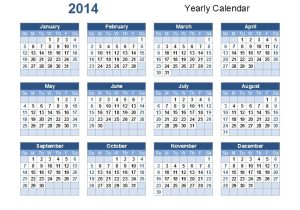 Templates for Calendars 2014 2014 Yearly Calendar Template the Best Resume