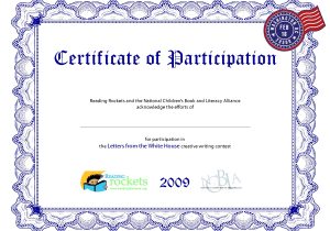 Templates for Certificates Of Participation Certificate Of Participation Template Playbestonlinegames