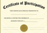Templates for Certificates Of Participation Certificate Of Participation Templates Blank Certificates