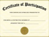 Templates for Certificates Of Participation Certificate Of Participation Templates Blank Certificates