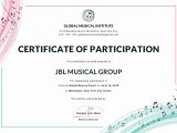 Templates for Certificates Of Participation Free Choir Certificate Of Participation Template In Adobe