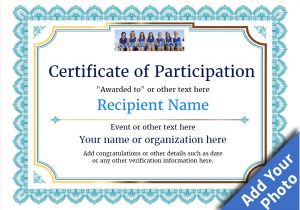 Templates for Certificates Of Participation Participation Certificate Templates Free Printable Add