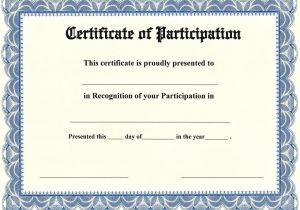 Templates for Certificates Of Participation Printable Participation Templates Certificate Templates