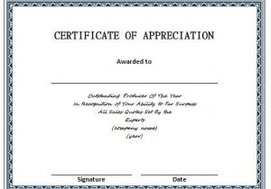 Templates for Certificates Of Recognition 30 Free Certificate Of Appreciation Templates and Letters