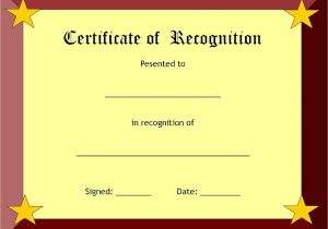 Templates for Certificates Of Recognition Printable Blank Certificate Template Word Calendar