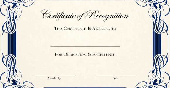 Templates for Certificates Of Recognition Printables English Genie