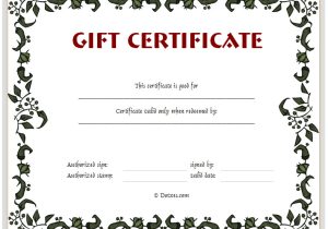 Templates for Gift Certificates Free Downloads Gift Certificate Template Floral Design Dotxes