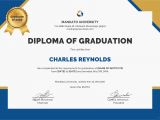 Templates for Graduation Certificates Free Diploma Of Graduation Certificate Template In Psd Ms