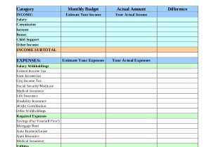 Templates for Household Budgets Family Budget Template 9 Free Sample Example format